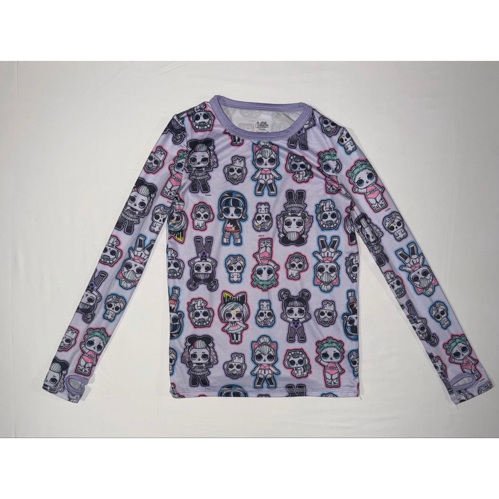 LOL Surprise Cuddl Duds Girls Pajama Set Small Purple Thermal Base Lay Character - Picture 2 of 7